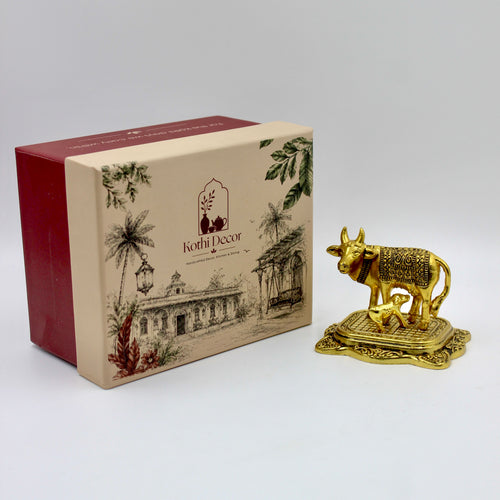 Kamadhenu Cow and Calf Figurine – God Idols