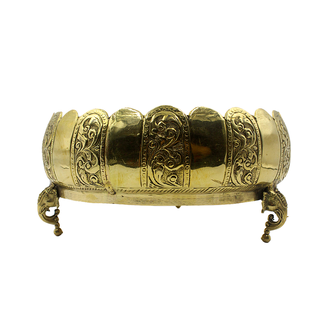Brass Urli Bowl  Elephant Foot Urli  Floating Candle 
