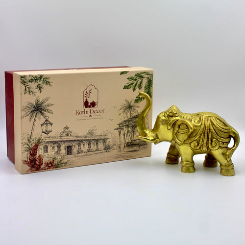 Brass antique Finish Gaja Figurine – Decor & Figurines