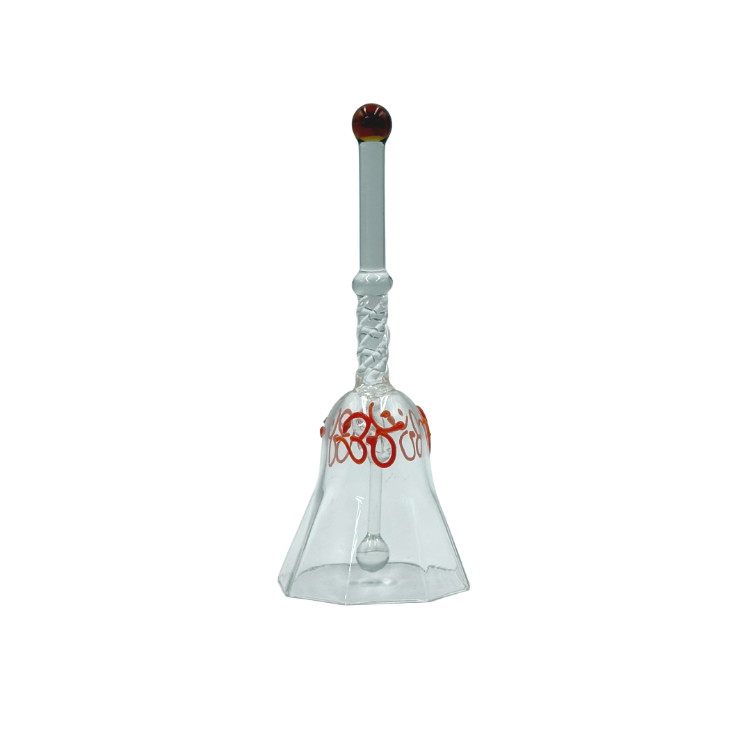Handcrafted Glass Bell | Om Pooja Ghanti | Spiritual Mandir Decor