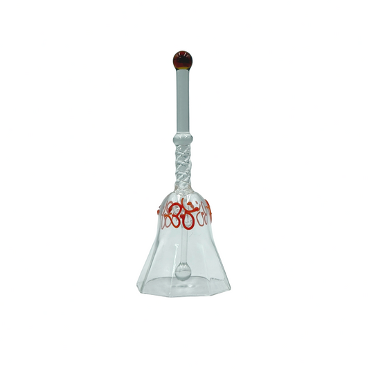 Handcrafted Glass Bell | Om Pooja Ghanti | Spiritual Mandir Decor