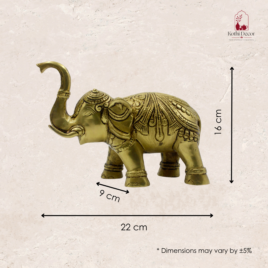 Brass Elephant Statue – Home Decor Showpiece