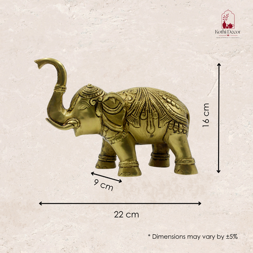 Brass Elephant Statue – Home Decor Showpiece