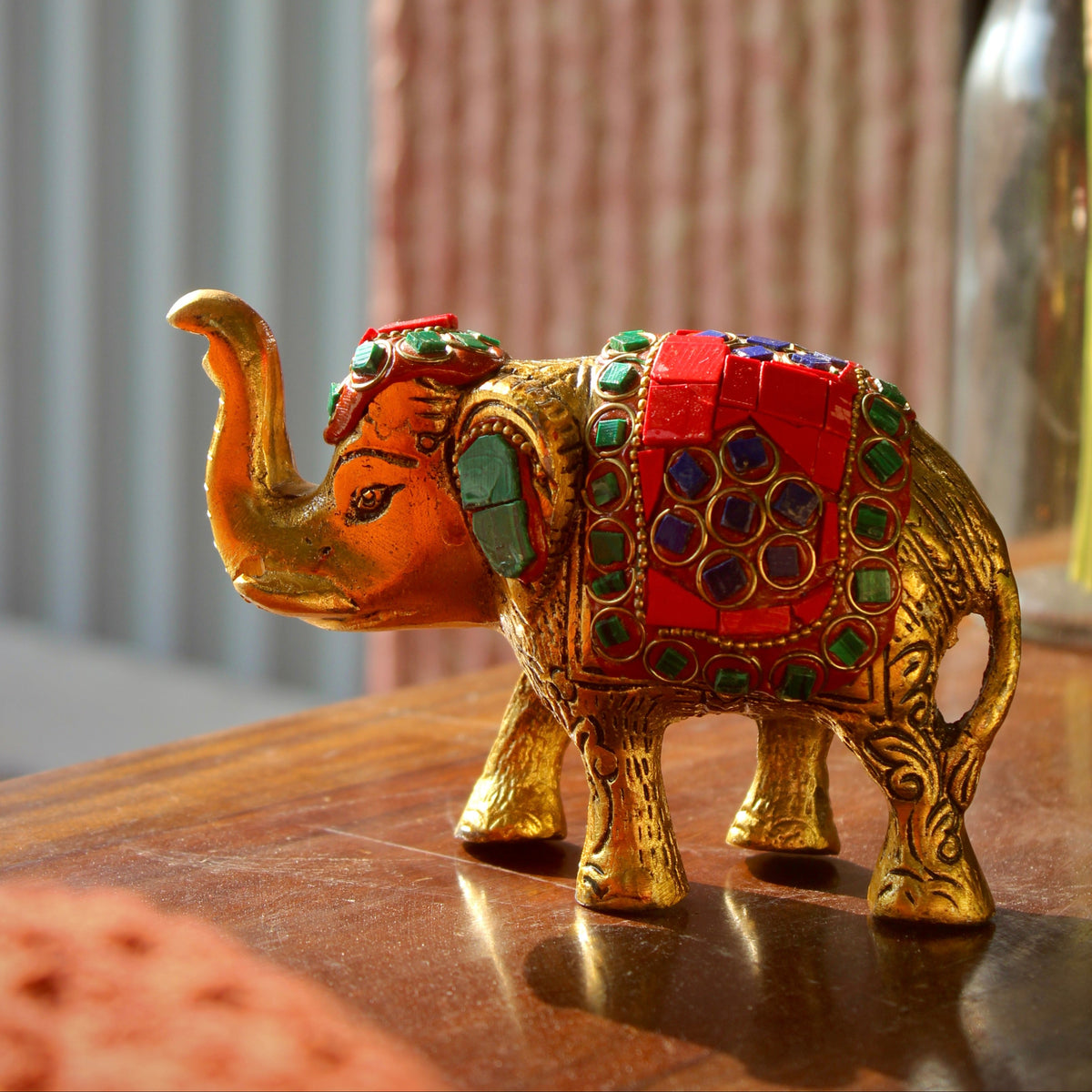 Elephant Trunk Up – Animal Figurine