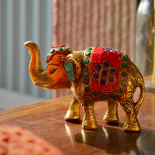 Elephant Trunk Up – Animal Figurine