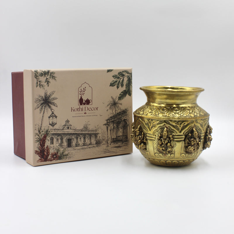 Guided Diwali pooja kit with brass kalash for corporate gifting