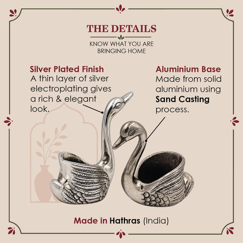 Swan Candle Holder – Silver Tea Light Holder