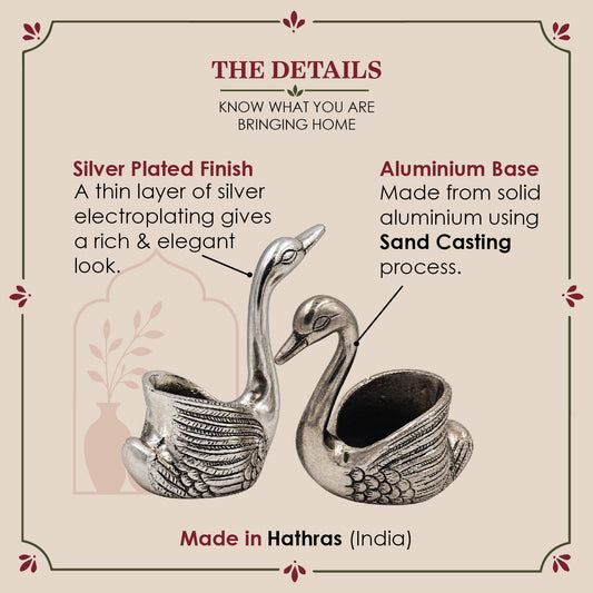 Swan Candle Holder – Silver Tea Light Holder