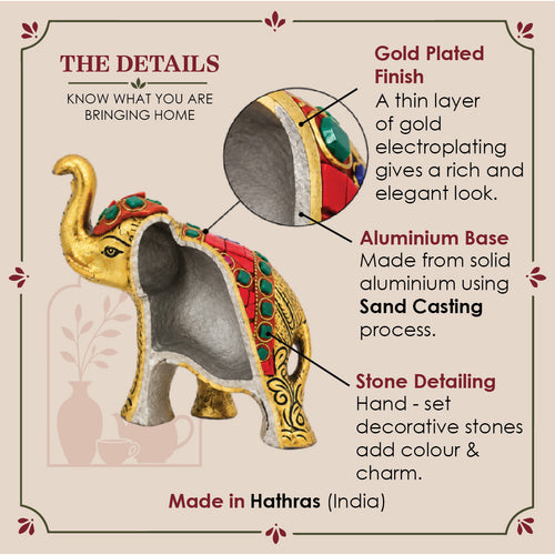 Elephant Trunk Up – Decorative Gajraj Showpiece