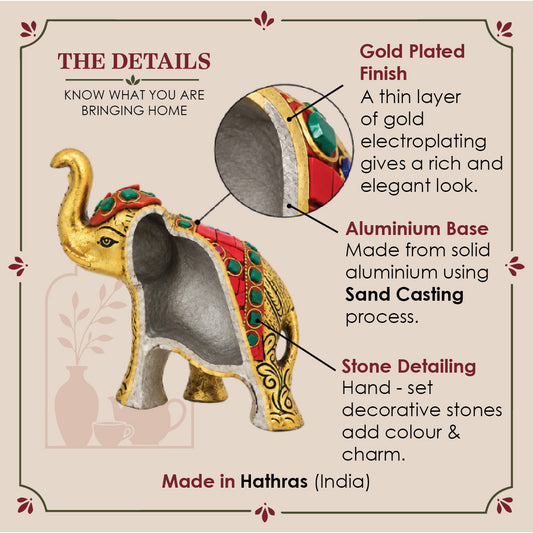 Elephant Trunk Up – Decorative Gajraj Showpiece