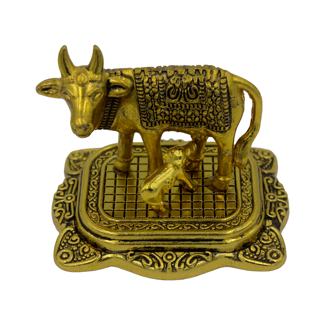 Kamadhenu Cow and Calf Figurine – Spiritual Gift