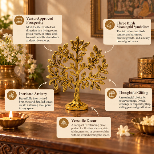 Kalpavriksha Tree of Life with 3 Birds – Kalpavriksha Tree