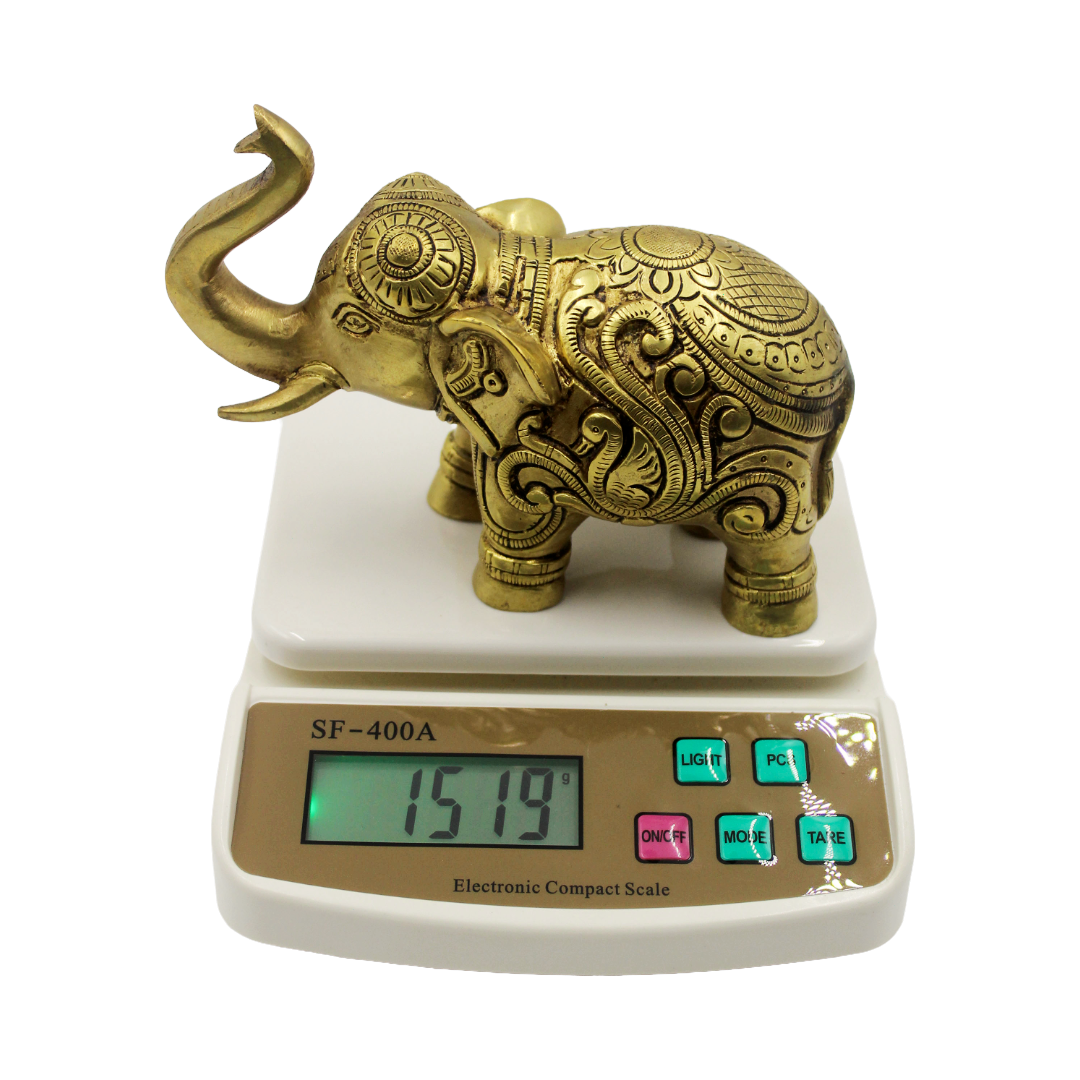 Brass Elephant Showpiece – Royal Decor