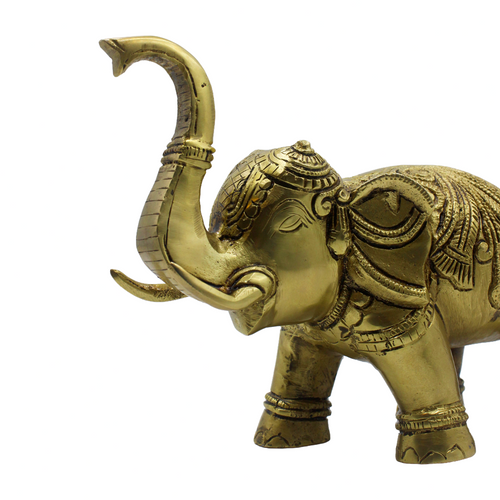 Brass Elephant Statue – Decor & Figurines