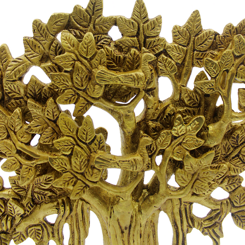 Brass Tree with Birds – Brass Kalpavriksha Tree by Kothi Decor