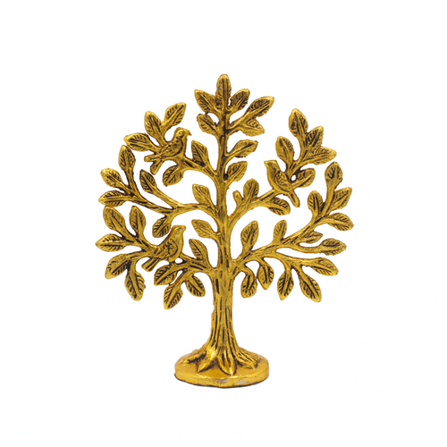 Kalpavriksha Tree of Life with 3 Birds | Vastu Golden decor