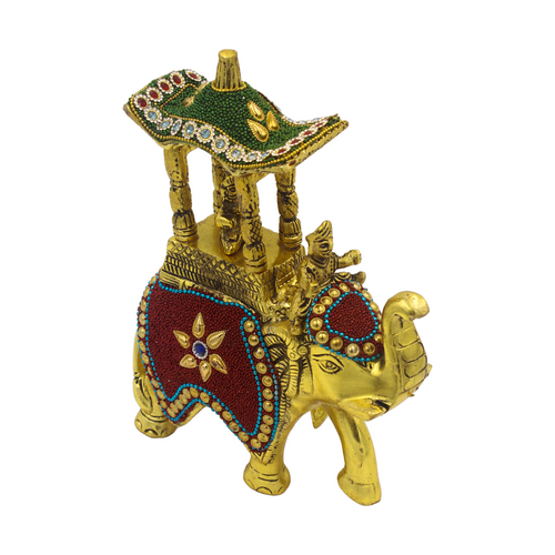 Royal Beaded Elephant Showpiece – Indian Royal Figurine