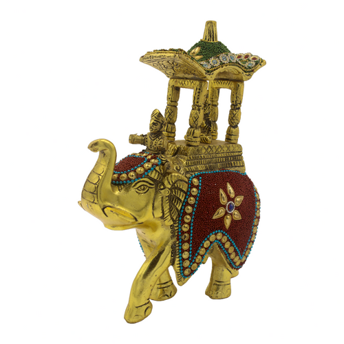 Royal Beaded Elephant Showpiece – Housewarming Gift
