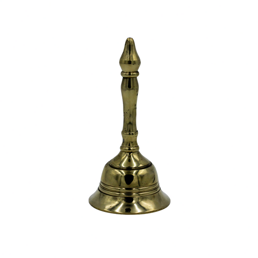 Brass Kalash Ghanti | Traditional Pooja Bell | Heavy Mandir Hand Bell