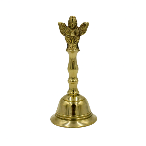 Brass Garuda Ghanti, Traditional Pooja Bell, Vishnu Mandir Accessories