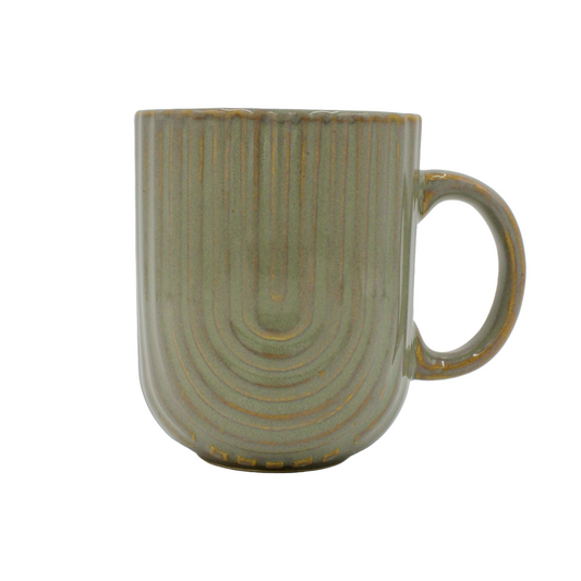 Ribbed Ceramic Mug | Aesthetic Coffee Cup | Boho Tea Mug